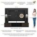 Rack Estante c/ Suporte TV 65" e Leds Berlim Multimóveis Preto/Tenerife
