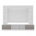Rack Estante com Painel TV 65" e 2 portas Catar Multimóveis BR3395 Branco/Lacca Fumê