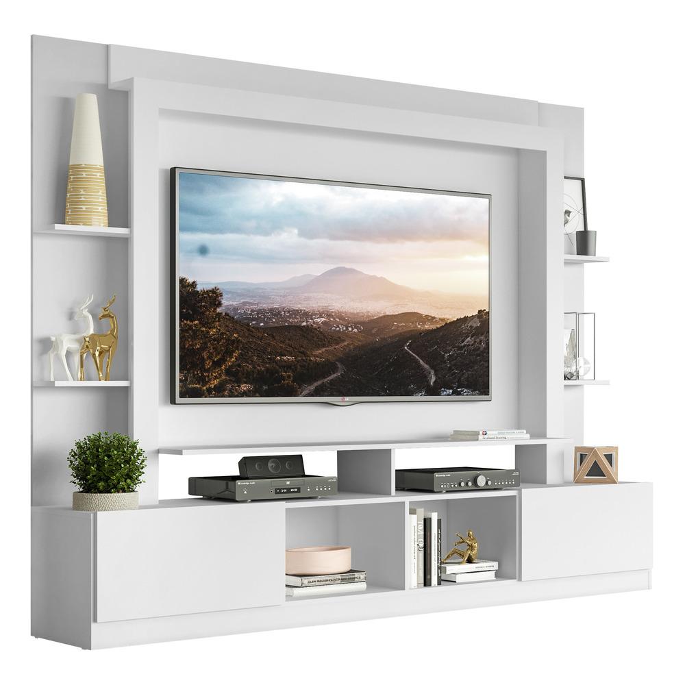 Rack Estante com Painel TV 65" e 2 portas Oslo Multimóveis Branco