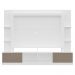 Rack Estante com Painel TV 65" e 2 portas Oslo Multimóveis Branco/Lacca Fumê