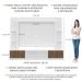 Rack Estante com Painel TV 65" e 2 portas Oslo Multimóveis Branco/Madeirado