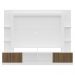 Rack Estante com Painel TV 65" e 2 portas Oslo Multimóveis Branco/Madeirado