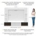 Rack Estante com Painel TV 65" e 2 portas Oslo Multimóveis Branco/Tenerife