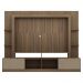 Rack Estante com Painel TV 65" e 2 portas Oslo Multimóveis Madeirado/Lacca Fumê