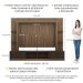 Rack Estante com Painel TV 65" e 2 portas Oslo Multimóveis Madeirado/Tenerife