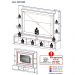 Rack Estante com Painel TV 65" e 2 portas Oslo Multimóveis Madeirado/Tenerife