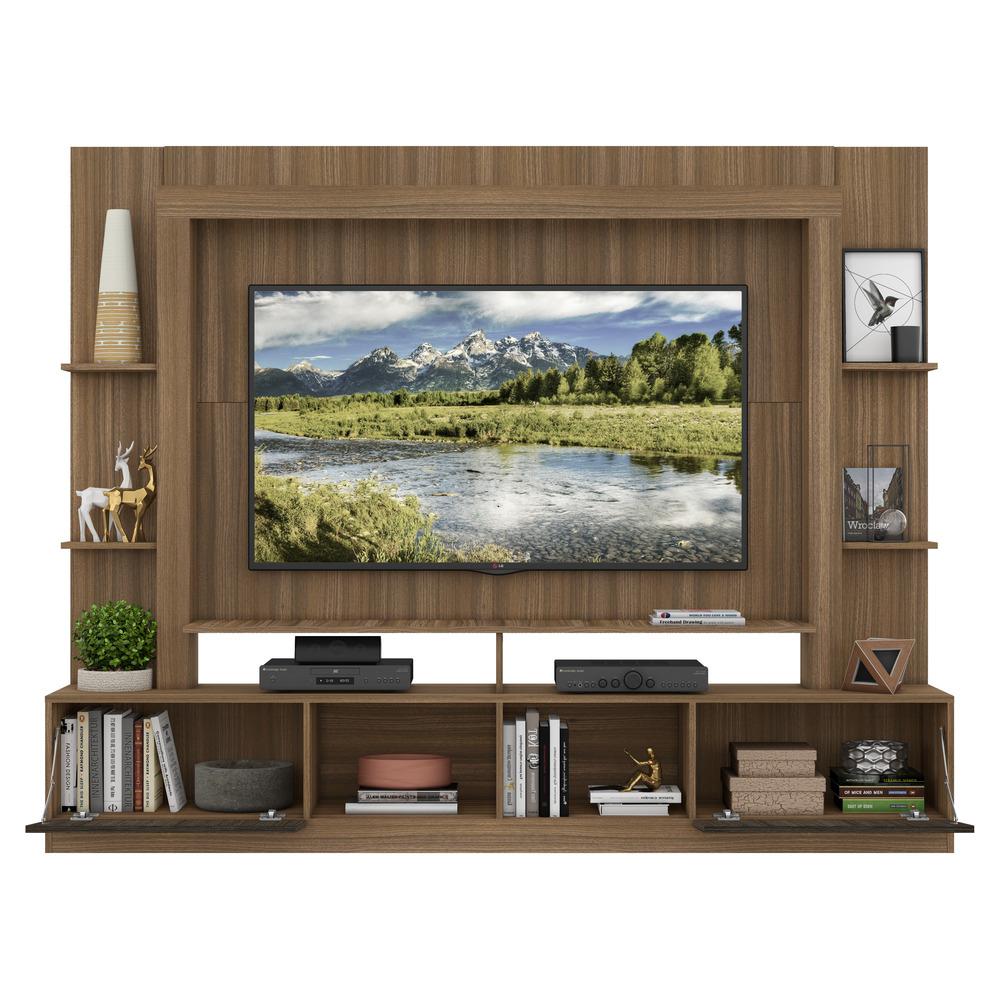 Rack Estante com Painel TV 65" e 2 portas Oslo Multimóveis Madeirado/Tenerife