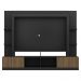 Rack Estante com Painel TV 65" e 2 portas Oslo Multimóveis Preto/Madeirado