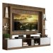 Rack Estante com Painel TV 65" e 2 portas Rio Multimóveis Madeirado/Branco
