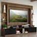 Rack Estante com Painel TV 65" e 2 portas Rio Multimóveis Madeirado/Preto