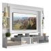Rack Estante com Painel TV 65" e Espelho Oslo Multimóveis Branco/Madeirado