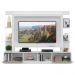 Rack Estante com Painel TV 65" e Espelho Oslo Multimóveis Branco/Madeirado