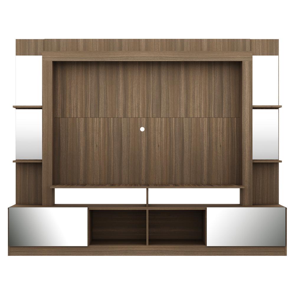 Rack Estante com Painel TV 65" e Espelho Oslo Multimóveis Madeirado/Tenerife