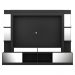 Rack Estante com Painel TV 65" e Espelho Oslo Multimóveis Preto/Lacca Fumê