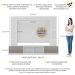 Rack Estante com Painel e Suporte TV 65" e 2 portas Catar Multimóveis BR3386 Branco/Lacca Fumê