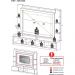 Rack Estante com Painel e Suporte TV 65" e 2 portas Catar Multimóveis BR3386 Madeirado/Lacca Fumê