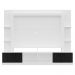 Rack Estante com Painel e Suporte TV 65" e 2 portas Oslo Multimóveis Branco/Preto