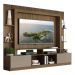 Rack Estante com Painel e Suporte TV 65" e 2 portas Oslo Multimóveis Madeirado/Lacca Fumê