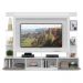 Rack Estante com Suporte TV 65" e Espelho Oslo Multimóveis Branco/Tenerife