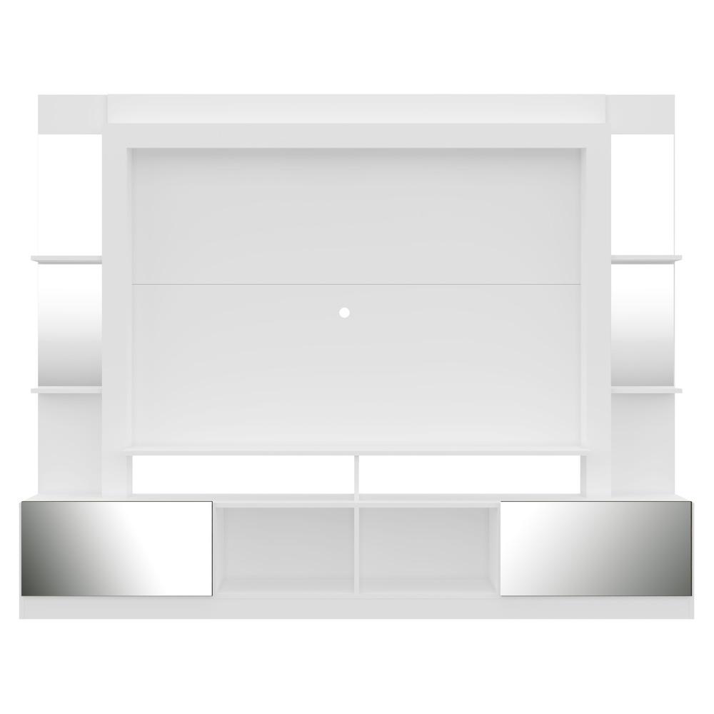 Rack Estante com Suporte TV 65" e Espelho Oslo Multimóveis Branco/Tenerife