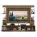 Rack Estante com Suporte TV 65" e Espelho Oslo Multimóveis Madeirado/Preto