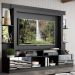 Rack Estante com Suporte TV 65" e Espelho Oslo Multimóveis Preto