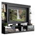 Rack Estante com Suporte TV 65" e Espelho Oslo Multimóveis Preto/Tenerife