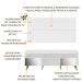 Rack Retrô c/ Espelho e Painel com Suporte para TV até 65" Multimóveis Flórida FG3142 Branco/Natural