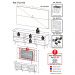Rack Retrô com Espelho e Painel com Suporte para TV até 65" Multimóveis Flórida FG3142 Branco/Preto