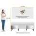 Rack Retrô com Espelho e Painel com Suporte para TV até 65" Multimóveis Flórida FG3142 Branco/Preto