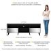 Rack Retrô com Espelho para TV até 65" Multimóveis Paris FG3332 com 2 Portas Preto