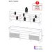 Rack Retrô com Espelho para TV até 65" Multimóveis Paris FG3332 com 2 Portas Preto
