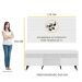 Rack Retrô com Painel e Suporte para TV até 65" Multimóveis Flórida FG3134 Branco/Preto