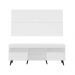 Rack Retrô com Painel e Suporte para TV até 65" Multimóveis Flórida FG3134 Branco/Preto
