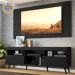 Rack Retrô com Painel e Suporte para TV até 65" Multimóveis Flórida FG3134 Preto