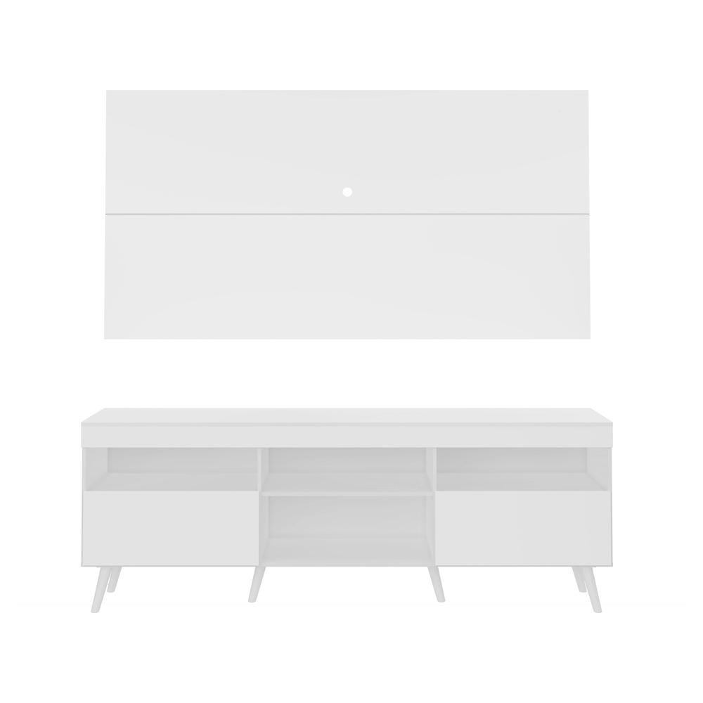 Rack Retrô com Painel para TV até 65" Multimóveis Flórida FG3133 Branco