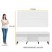 Rack Retrô com Painel para TV até 65" Multimóveis Flórida FG3133 Branco/Preto