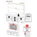 Rack Retrô com Painel para TV até 65" Multimóveis Flórida FG3133 Madeirado/Preto
