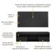 Rack Retrô com Painel para TV até 65" Multimóveis Flórida FG3133 Preto/Branco