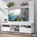Rack Retrô com Painel para TV até 65" Multimóveis Madri FG3371 Branco/Natural