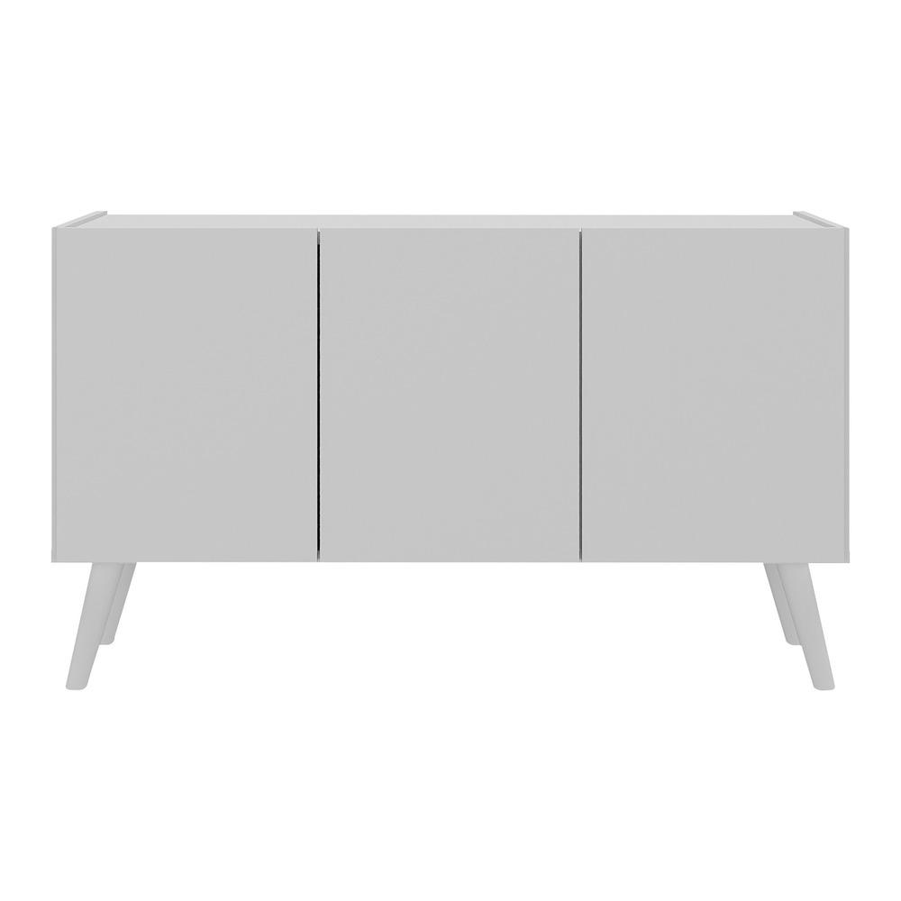 Rack Retrô para TV até 32 Polegadas com 3 Portas Multimóveis MP1067 Branco