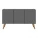 Rack Retrô para TV até 32 Polegadas com 3 Portas Multimóveis MP1067 Grafite/Natural