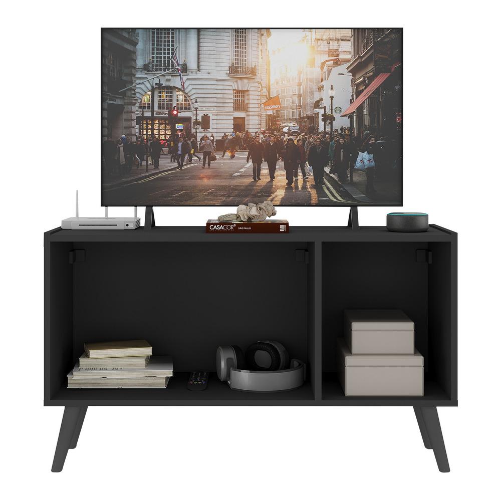 Rack Retrô para TV até 32 Polegadas com 3 Portas Multimóveis MP1067 Preto