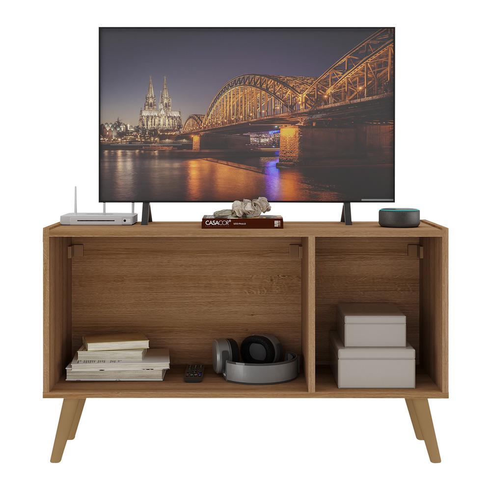 Rack Retrô para TV até 32 Polegadas com 3 Portas Multimóveis MP1067 Rustic/Natural
