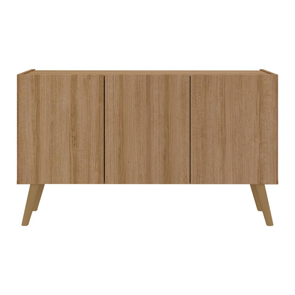 Rack Retrô para TV até 32 Polegadas com 3 Portas Multimóveis MP1067 Rustic/Natural