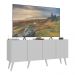 Rack Retrô para TV até 50 Polegadas com 4 Portas Multimóveis MP1071 Branco