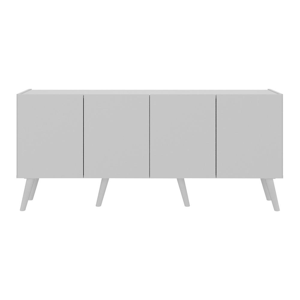 Rack Retrô para TV até 50 Polegadas com 4 Portas Multimóveis MP1071 Branco