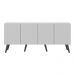 Rack Retrô para TV até 50 Polegadas com 4 Portas Multimóveis MP1071 Branco/Preto