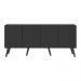 Rack Retrô para TV até 50 Polegadas com 4 Portas Multimóveis MP1071 Preto
