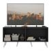 Rack Retrô para TV até 50 Polegadas com 4 Portas Multimóveis MP1071 Preto/Branco
